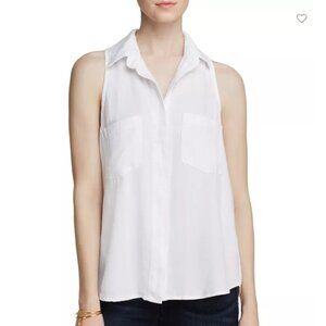 EXPRESS Sleeveless White Portofino Button-down